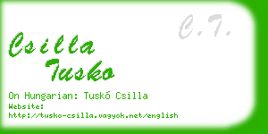 csilla tusko business card